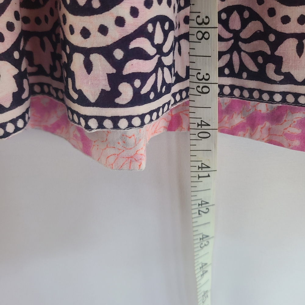 ​SZ Blockprints x J.Crew Kitty Dress in Pink Blue Floral Block Print - Picture 12 of 12